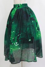 画像2: NieR Clothing / 総柄プリントスカート F 緑 H-26-09-21-011-PU-SK-AK-ZH (2)