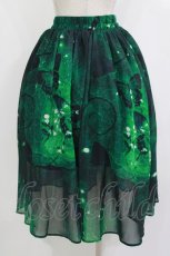 画像3: NieR Clothing / 総柄プリントスカート F 緑 H-26-09-21-011-PU-SK-AK-ZH (3)