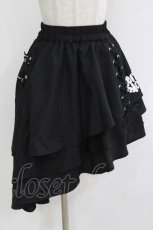 画像1: meltyglow / アシメフリルスカート  黒 H-26-09-21-019-PU-SK-AK-ZH (1)