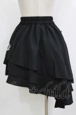 画像3: meltyglow / アシメフリルスカート  黒 H-26-09-21-019-PU-SK-AK-ZH (3)