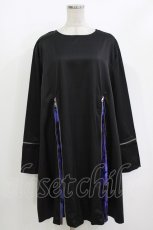 画像1: NieR Clothing / ZIPワンピース  黒 H-26-09-21-025-PU-OP-AK-ZH (1)