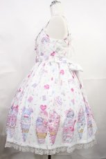 画像2: Angelic Pretty / Decoration Ice Creamジャンパースカート Free 白 H-26-09-22-003-AP-OP-NS-ZH (2)