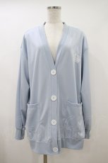 画像1: NieR Clothing / 刺繍入りカーディガン  サックス H-26-09-22-1032-PU-TO-AK-ZH (1)