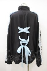 画像2: NieR Clothing / フリルジャージトップス  黒 H-26-09-22-1040-PU-TO-AK-ZH (2)