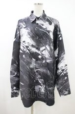 画像1: NieR Clothing / 総柄シャツ F 黒 H-26-09-22-1048-PU-BL-AK-ZH (1)
