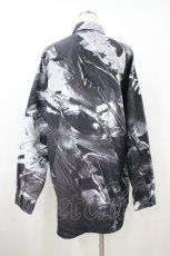 画像2: NieR Clothing / 総柄シャツ F 黒 H-26-09-22-1048-PU-BL-AK-ZH (2)
