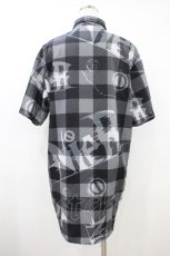 画像2: NieR Clothing / 総柄半袖シャツ  グレー H-26-09-22-1049-PU-BL-KB-ZH (2)