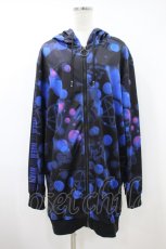 画像1: NieR Clothing / 総柄ZIPパーカー F 黒 H-26-09-22-1055-PU-TO-AK-ZH (1)