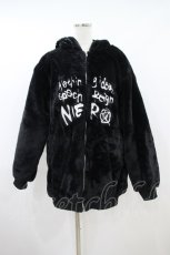画像1: NieR Clothing / ふわもこZIPパーカー F 黒 H-26-09-22-1058-PU-TO-AK-ZH (1)