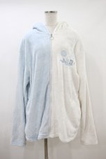 画像1: NieR Clothing / ふわもこZIPパーカー  白×サックス H-26-09-22-1059-PU-TO-AK-ZH (1)