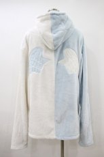 画像2: NieR Clothing / ふわもこZIPパーカー  白×サックス H-26-09-22-1059-PU-TO-AK-ZH (2)