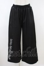 画像1: NieR Clothing / 刺繍スウェットパンツ F 黒 H-26-09-22-1013-PU-PA-AK-ZH (1)