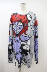 画像1: NieR Clothing / プリントLONG CUTSEW F グレー H-26-09-22-1028-PU-TO-AK-ZH (1)