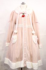 画像1: BABY,THE STARS SHINE BRIGHT / ゆらゆらいちごのうさみみコートワンピース Free ピンク H-26-09-22-010-BA-CO-NS-ZH (1)