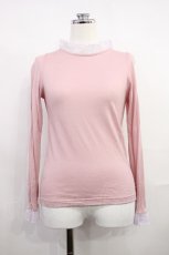 画像1: MILK / Cuff レーストップス F ピンク H-26-09-22-026-ML-TO-YZ-ZH (1)