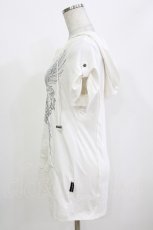 画像2: Ozz Croce / フード付きプリントチュニック  白 H-26-09-23-039-OO-TO-AK-ZH (2)