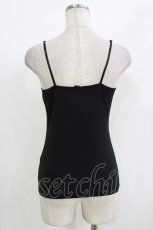 画像2: Ozz Croce / 刺繍キャミソール  黒 H-26-09-23-048-OO-TS-AK-ZH (2)