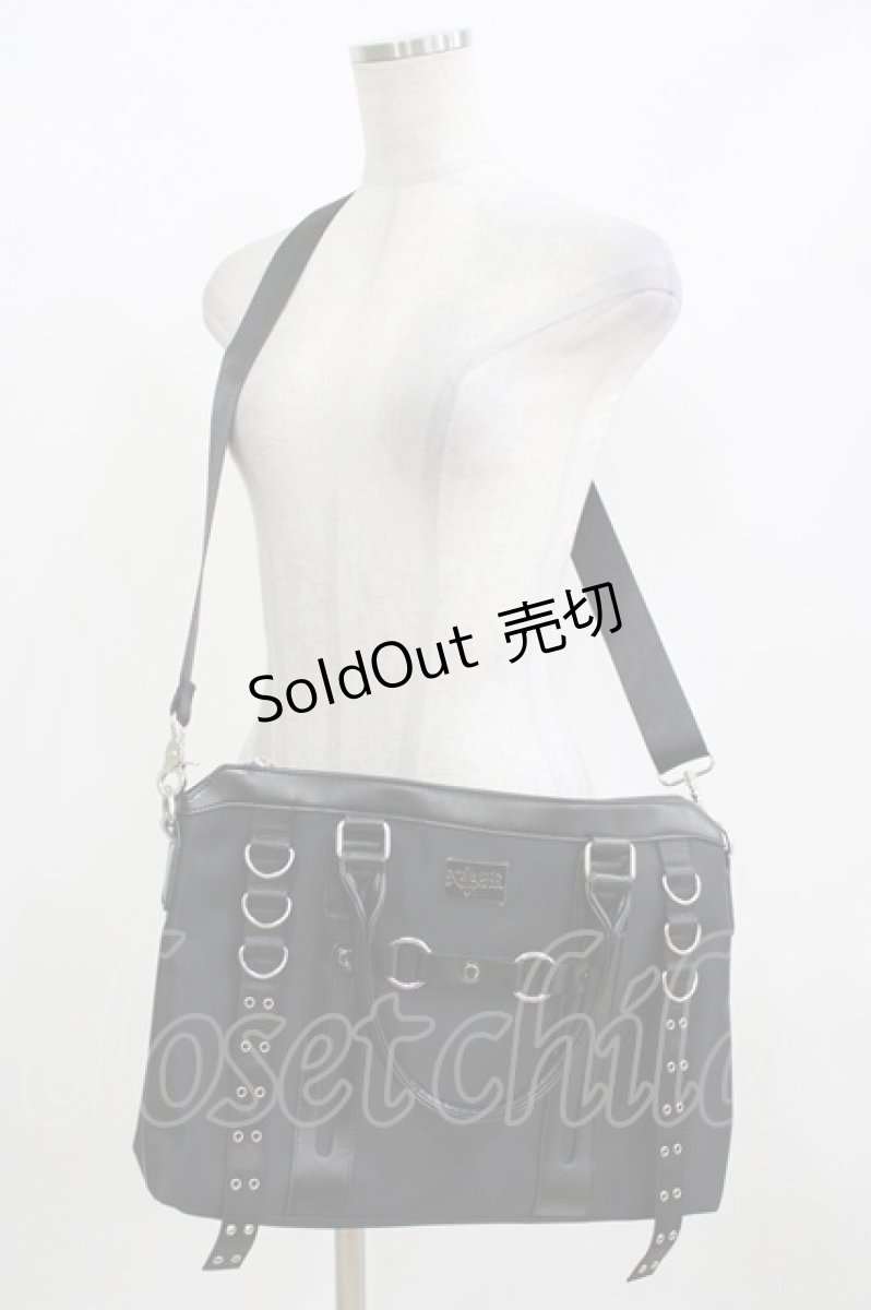 画像1: NieR Clothing / ハンドバッグ  黒 H-26-09-23-051-PU-BG-AK-ZH (1)