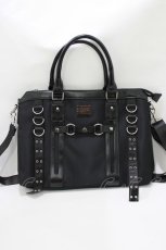 画像2: NieR Clothing / ハンドバッグ  黒 H-26-09-23-051-PU-BG-AK-ZH (2)