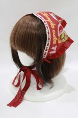 画像1: Emily Temple cute / Churrosリバーシブルバブーシュカ  レッド/レッドギンガム リバーシブル H-26-09-23-077-ET-AC-NS-ZH (1)