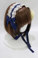 画像2: Innocent World / 華麗な薔薇のヘッドドレス  ブルー×生成 H-26-09-23-079-IW-AC-YZ-ZH (2)