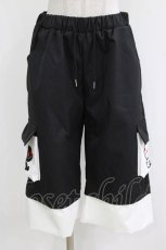 画像1: NieR Clothing / ポケット付きパンツ  黒×白 H-26-09-23-007-PU-PA-AK-ZH (1)