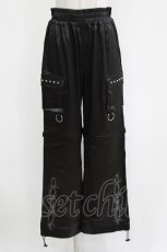 画像1: NieR Clothing / 刺繍ZIPパンツ  黒 H-26-09-23-008-PU-PA-AK-ZH (1)