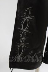 画像4: NieR Clothing / 刺繍ZIPパンツ  黒 H-26-09-23-008-PU-PA-AK-ZH (4)