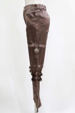 画像2: NieR Clothing / ベルト付きパンツ F 茶 H-26-09-23-009-PU-PA-AK-ZH (2)