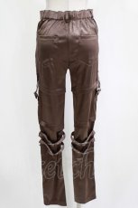 画像3: NieR Clothing / ベルト付きパンツ F 茶 H-26-09-23-009-PU-PA-AK-ZH (3)