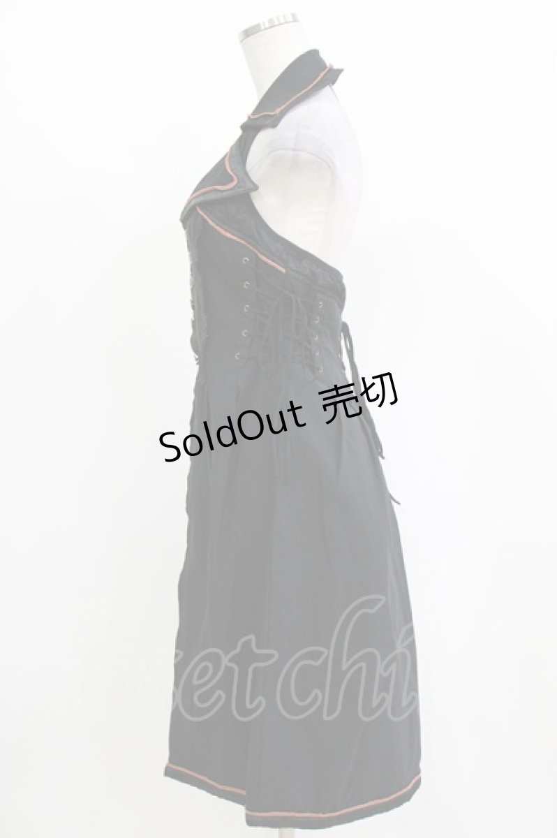 画像2: Ozz Croce / オーバー付きベスト  黒 H-26-09-23-014-OO-TO-AK-ZH (2)