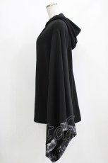 画像2: NieR Clothing / 着物袖風ZIPパーカー  黒 H-26-09-23-016-PU-TO-AK-ZH (2)