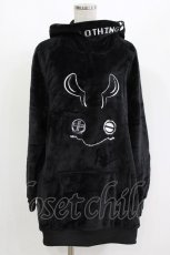 画像1: NieR Clothing / ふわもこプルパーカー  黒 H-26-09-23-018-PU-TO-AK-ZH (1)