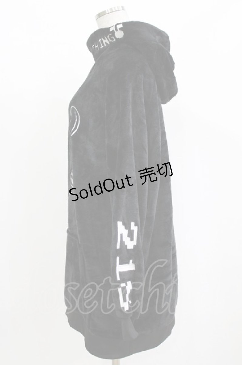 画像2: NieR Clothing / ふわもこプルパーカー  黒 H-26-09-23-018-PU-TO-AK-ZH (2)