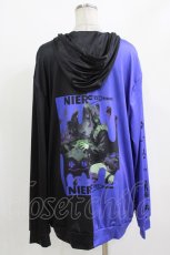 画像3: NieR Clothing / プリントZIPパーカー F 黒×青 H-26-09-23-021-PU-TO-AK-ZH (3)
