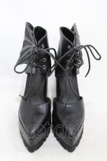 画像1: WIDOW / Midnight Calling Bat Wing Heels 5M(約22.5~23cm) ブラック H-26-09-24-033-PU-SH-KB-ZH (1)