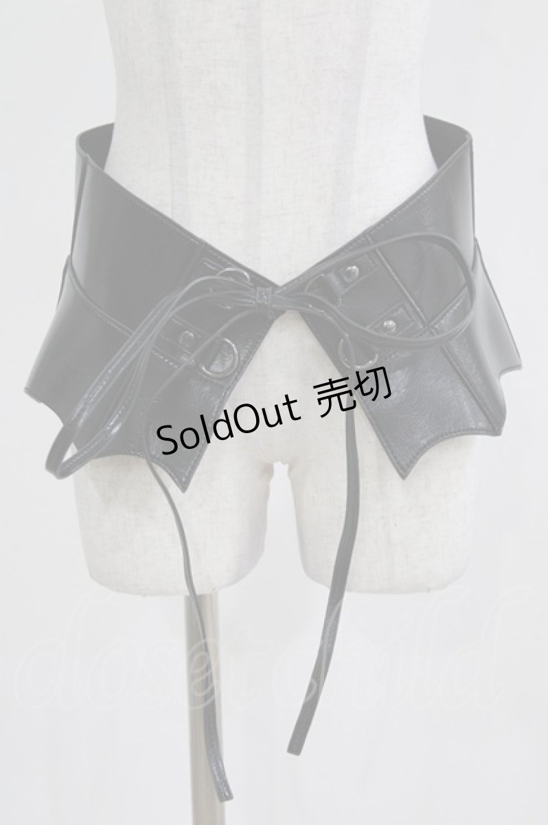 画像1: KILL STAR / Wetland Bat Peplum Corset ML ブラック H-26-09-24-005-PU-ZA-KB-ZH (1)