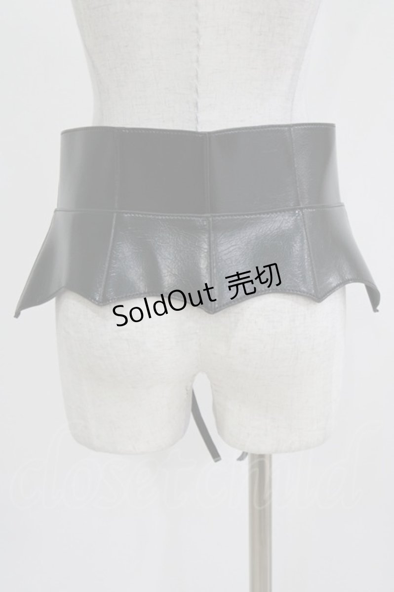 画像2: KILL STAR / Wetland Bat Peplum Corset ML ブラック H-26-09-24-005-PU-ZA-KB-ZH (2)