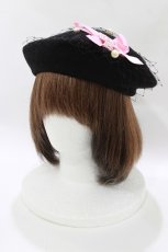 画像1: Shirley Temple / パールリボンベレー  ブラック H-26-09-24-057-ET-AC-KB-ZH (1)