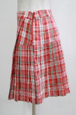 画像2: Candy Stripper / CHECK PLEATS MINI SKIRT M レッド H-26-09-24-002-PU-SK-KB-ZH (2)