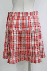 画像3: Candy Stripper / CHECK PLEATS MINI SKIRT M レッド H-26-09-24-002-PU-SK-KB-ZH (3)