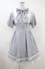 画像1: Amavel / LaceBelleバイカラーワンピース Free サックス H-26-09-25-033-CA-OP-YZ-ZH (1)