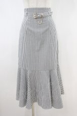 画像1: an another angelus / ゴールドバックルベルト付きマーメイドスカート Free BLACK×WH H-26-09-25-042-CA-SK-NS-ZH (1)