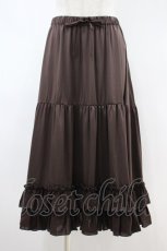画像1: axes femme kawaii / ミディフリルペチスカート M ブラウン H-26-09-25-043-AX-SK-NS-ZH (1)