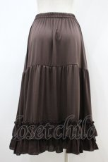 画像2: axes femme kawaii / ミディフリルペチスカート M ブラウン H-26-09-25-043-AX-SK-NS-ZH (2)