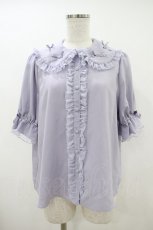 画像1: axes femme kawaii / プチリボン半袖ブラウス M ラベンダー H-26-09-25-051-AX-BL-NS-ZH (1)