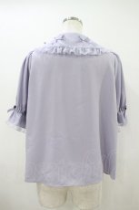 画像2: axes femme kawaii / プチリボン半袖ブラウス M ラベンダー H-26-09-25-051-AX-BL-NS-ZH (2)