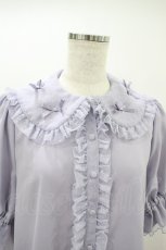 画像3: axes femme kawaii / プチリボン半袖ブラウス M ラベンダー H-26-09-25-051-AX-BL-NS-ZH (3)