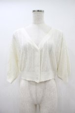 画像1: F&A / クリア釦透かし編みカーディガン Free OFFWHITE H-26-09-25-058-CA-TO-NS-ZH (1)