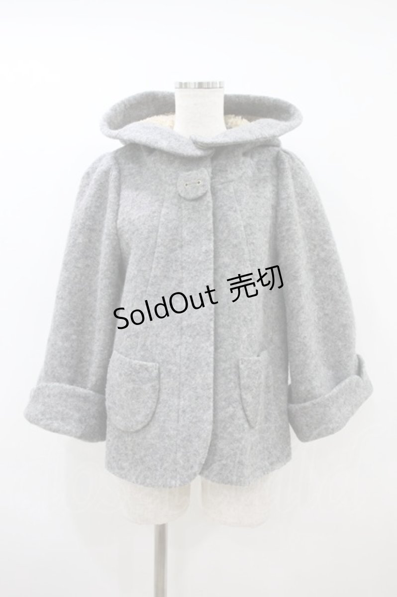 画像1: Franche Lippee / ネコボタンショートコート M グレー H-26-09-25-062-LO-CO-YZ-ZH (1)